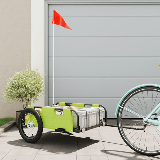bicycle trailer, green, oxford cloth and iron