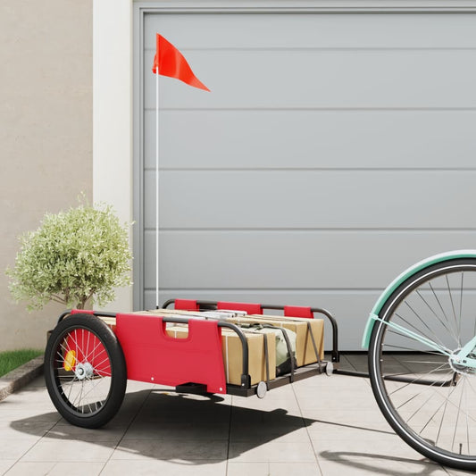 bicycle trailer, red, oxford cloth and iron