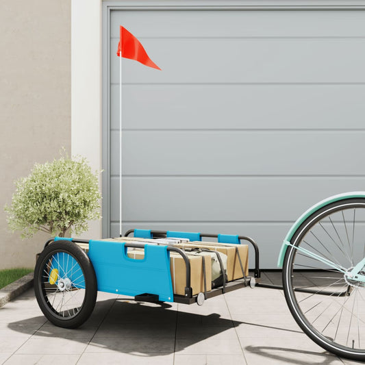 bicycle trailer, blue, oxford cloth and iron