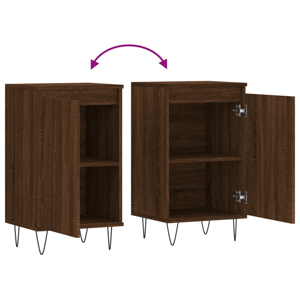 chest of drawers, 2 pcs., oak color, 40x35x70 cm, engineered wood