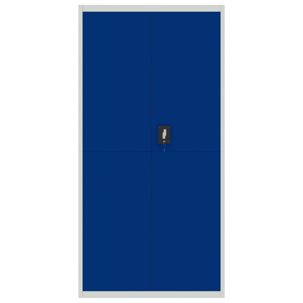 dokumentu skapis, gaiši pelēks un zils, 90x40x180 cm, tērauds