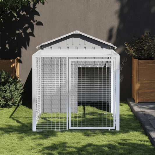 chicken cage, light gray, 117x201x123 cm, galvanized steel