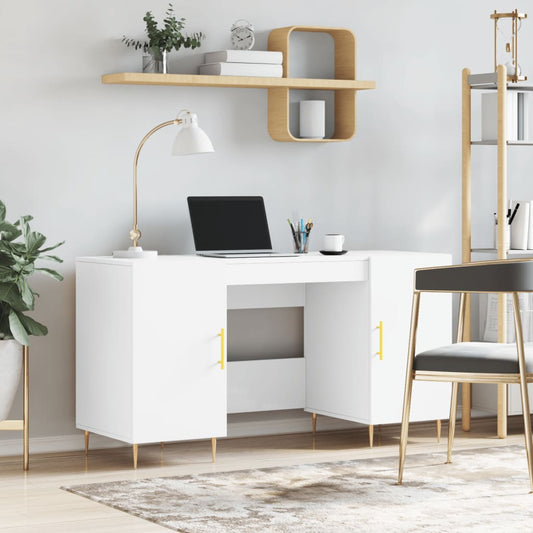desk, white, 140x50x75 cm, engineered wood