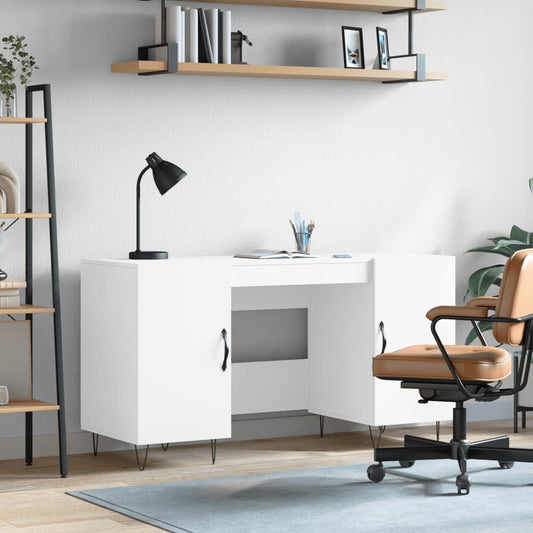 desk, white, 140x50x75 cm, engineered wood
