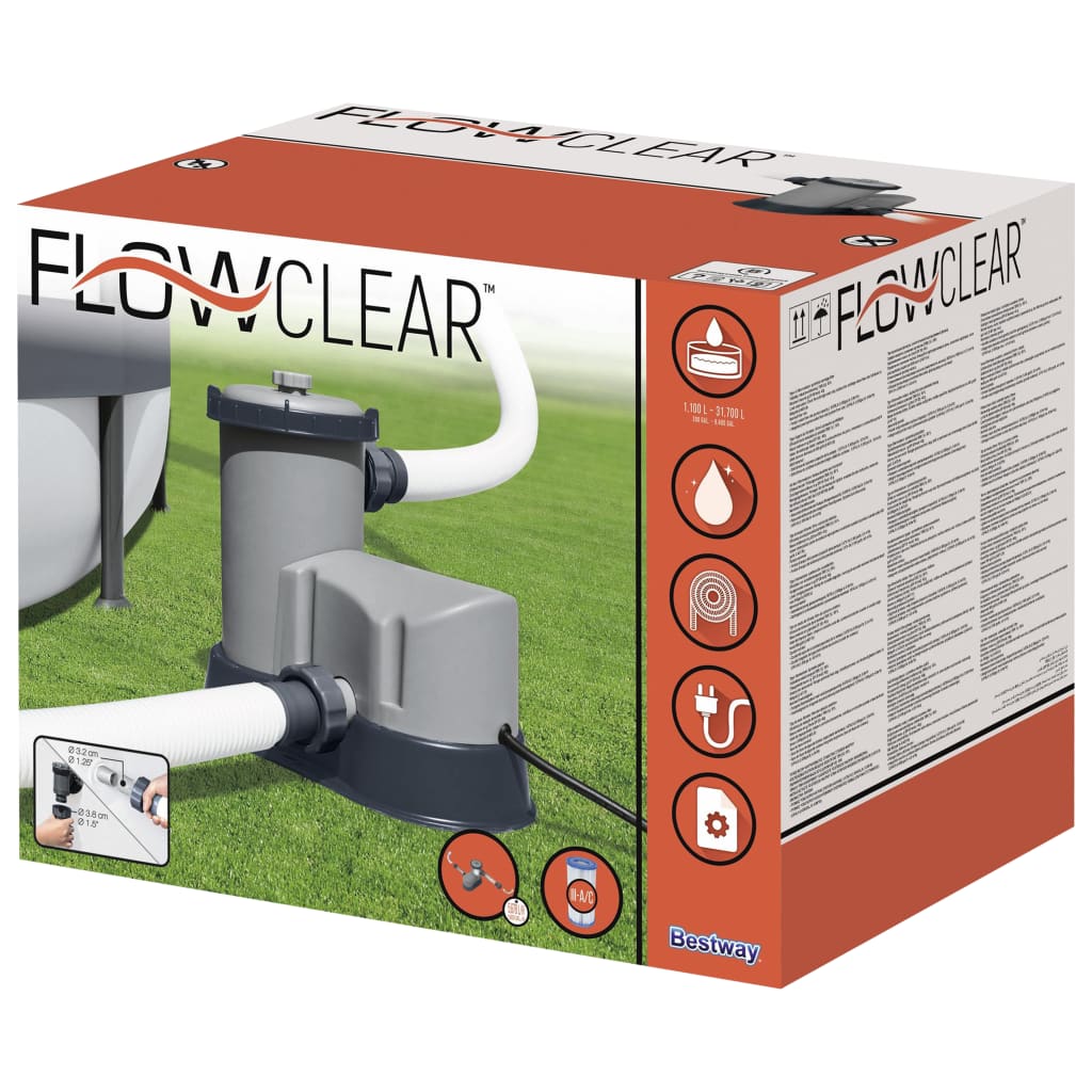 Bestway Flowclear pool filter pump, 5678 L/h