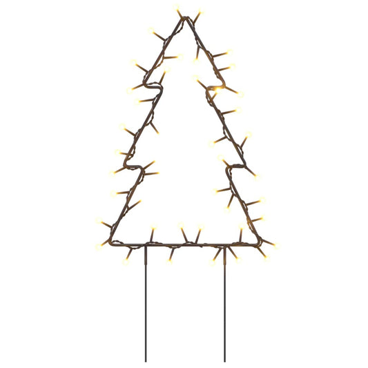 Ziemassvētku gaismas dekori, egles forma, 3 gab., 50 LED, 30 cm