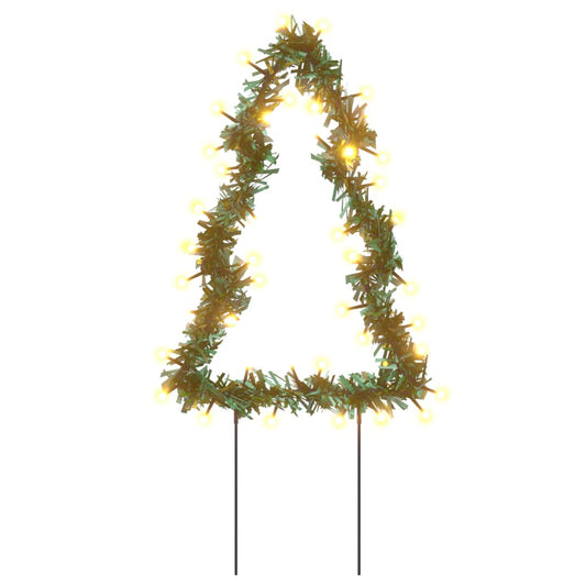 Ziemassvētku gaismas dekori, egles forma, 3 gab., 50 LED, 30 cm