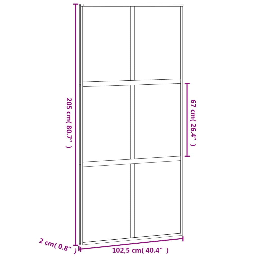 bīdāmās durvis, baltas, 102,5x205 cm, rūdīts stikls, alumīnijs